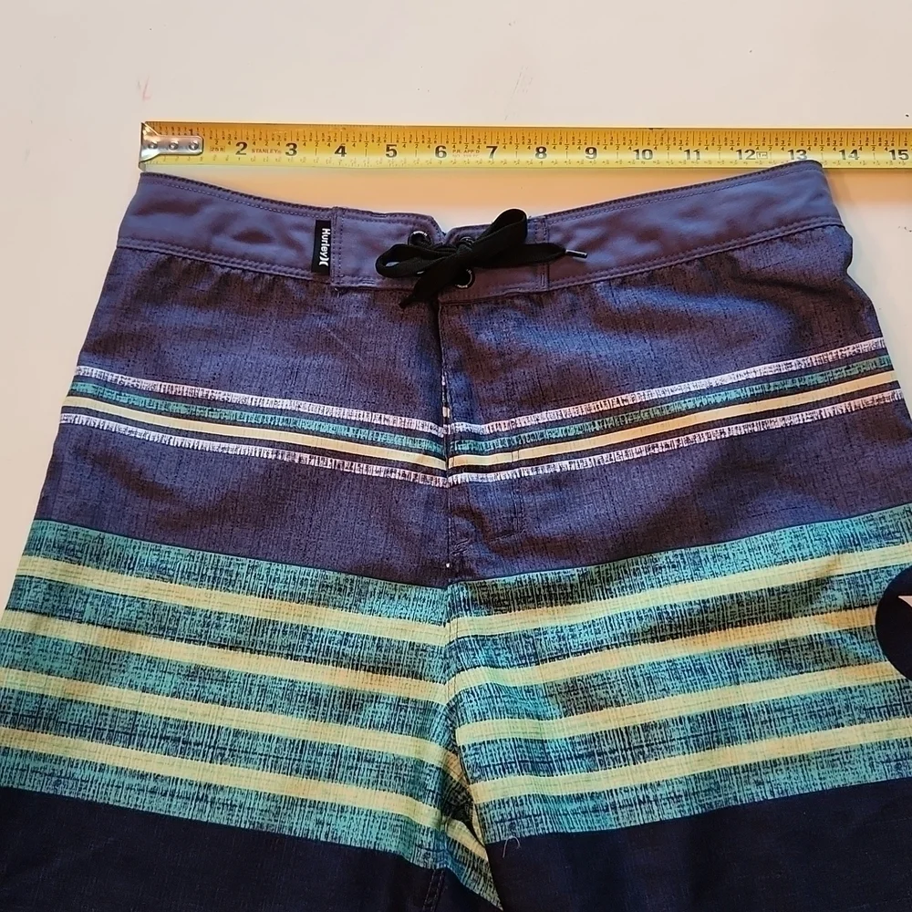 Hurley Boys Outrigger Striped Swim Boardshorts Size 14